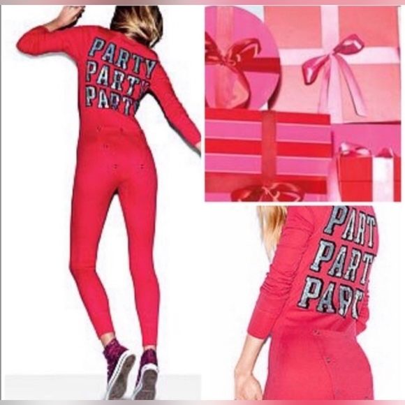 NWOT Victoria's Secret Pink Thermal Onesie XS - Picture 2 of 7